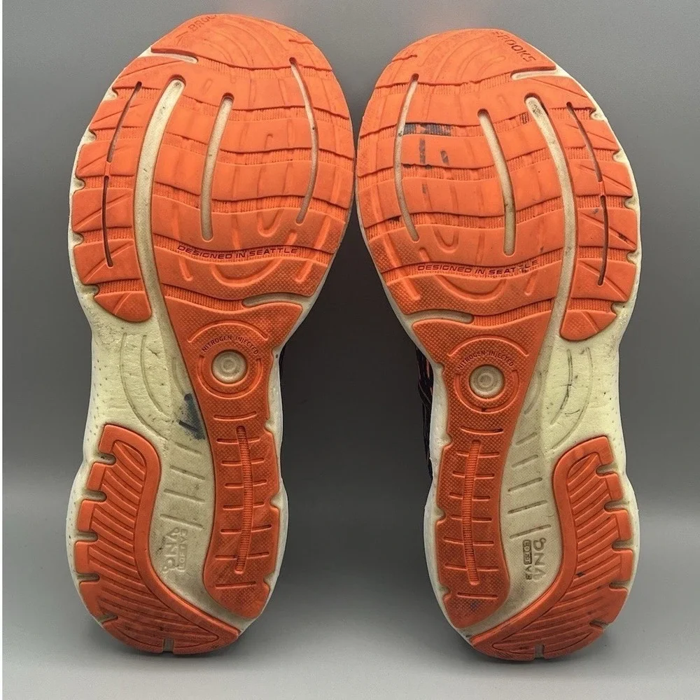 Brooks Glycerin GTS 20 Blue Orange Running Shoes - Men's Size 9.5 USED